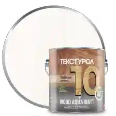 Текстурол WOOD AQUA MATT, защитно-декоративное средство на водной основе, Белый, 2,5 л