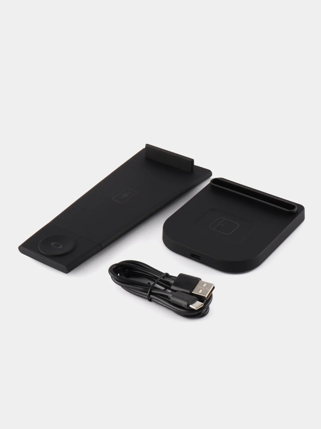 Беспроводная зарядка 15W 3 в 1 для Apple, док станция QI стандарта, Black