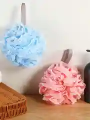 Розовый мочалки для душа, массажные, отшелушивающие