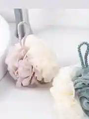 Бежевый мочалки для душа, массажные, отшелушивающие