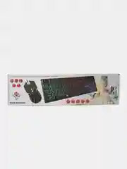 Белый проводной игровой набор KMG-2305U Nakatomi Gaming - клавиатура + мышь