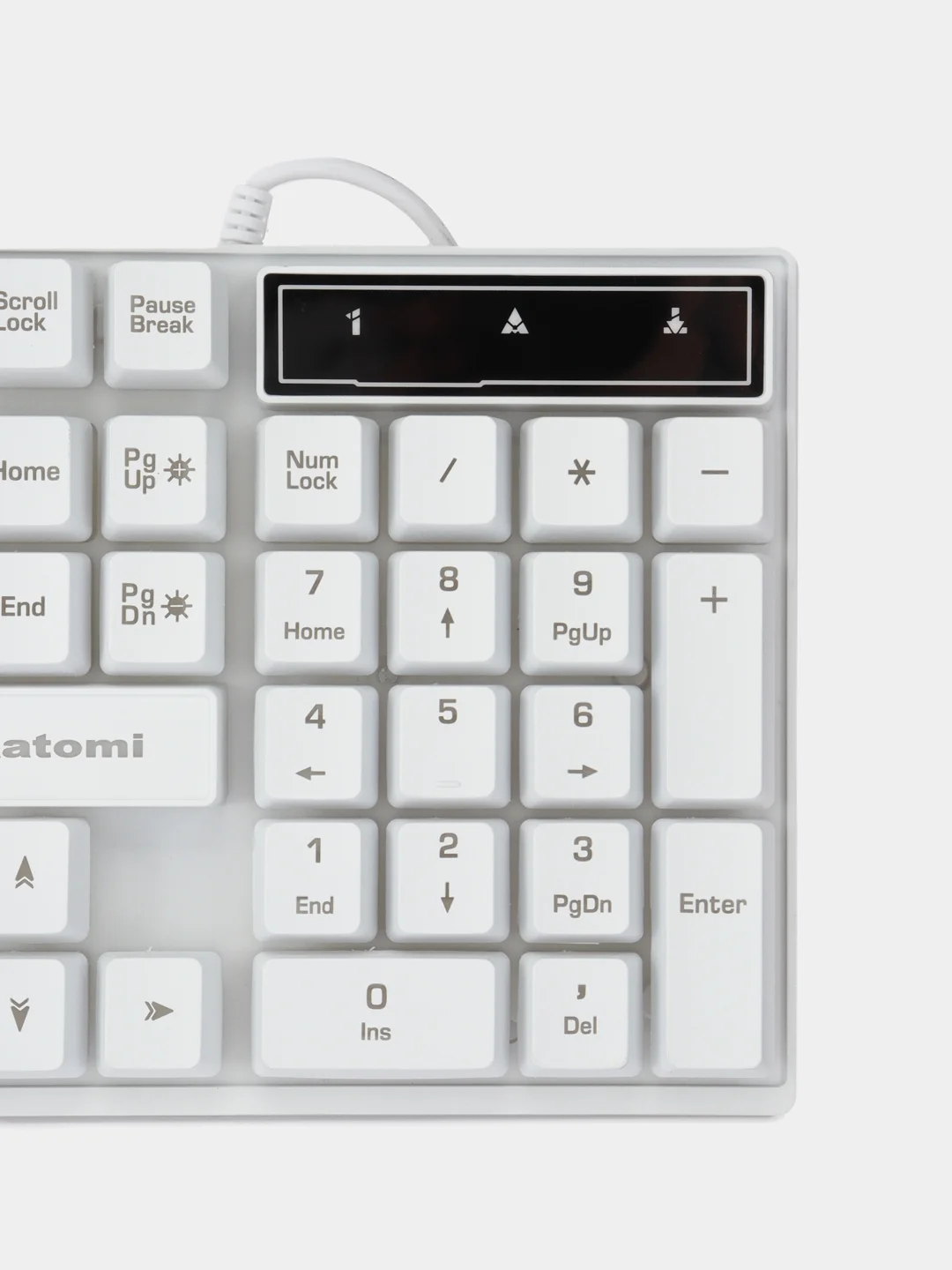 Белый проводной игровой набор KMG-2305U Nakatomi Gaming - клавиатура + мышь