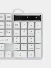 Белый проводной игровой набор KMG-2305U Nakatomi Gaming - клавиатура + мышь