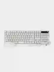Белый проводной игровой набор KMG-2305U Nakatomi Gaming - клавиатура + мышь
