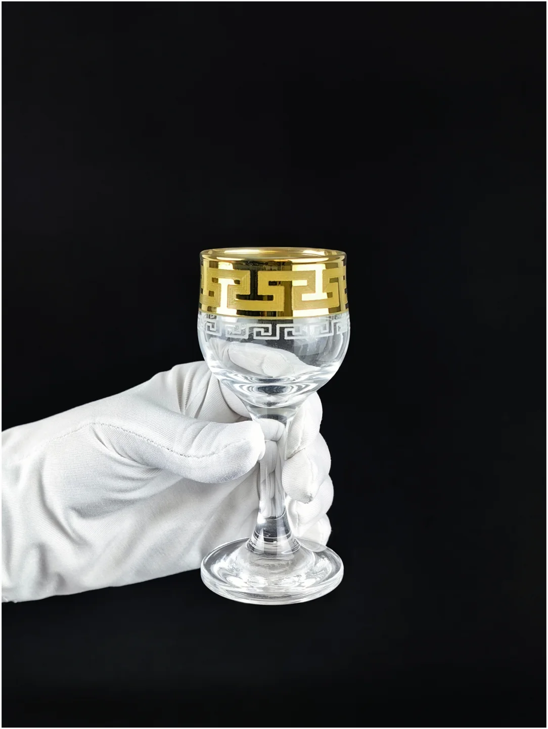 Рюмки для водки и ликера, подарочный набор 6 шт, 55 мл золото PROMSIZ коллекция Греческий