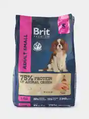 BRIT PREMIUM, Сухой корм с курицей для собак мелких пород 1-10 кг "Dog Adult Small", 3 кг