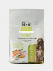 BRIT CARE, Сухой корм с лосос и инд. д/соб.ср.п."Dog Adult M Healthy Skin&Shiny Coat", 3 кг