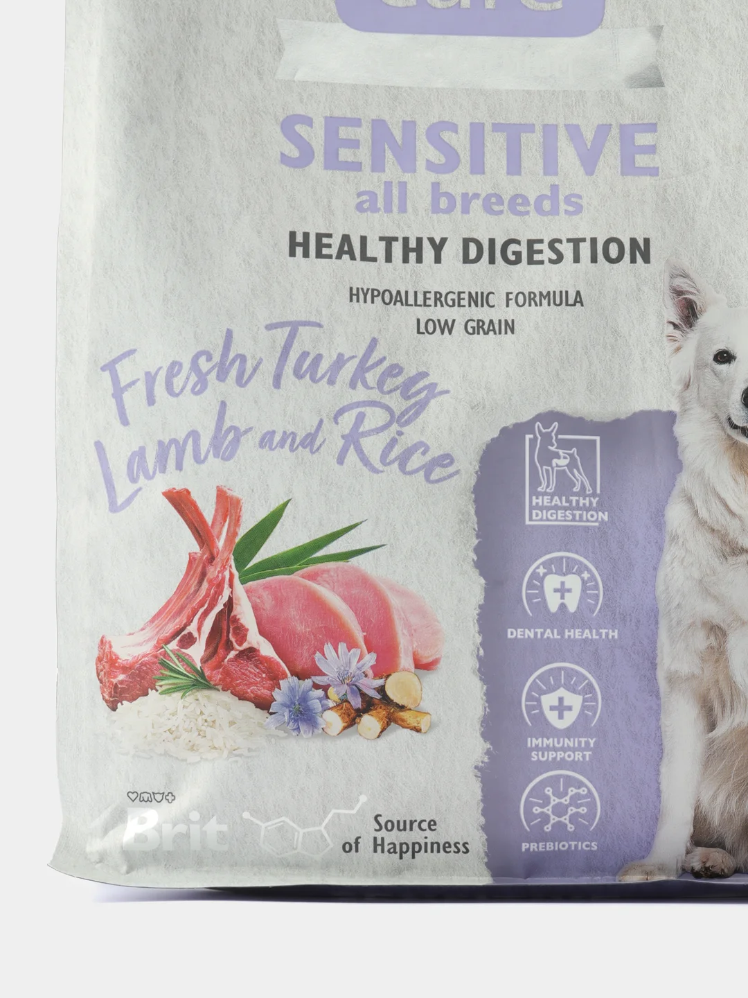 BRIT CARE, Сухой корм с инд и ягн. "Dog Adult Sensitive Healthy Digestion", 1.5 кг