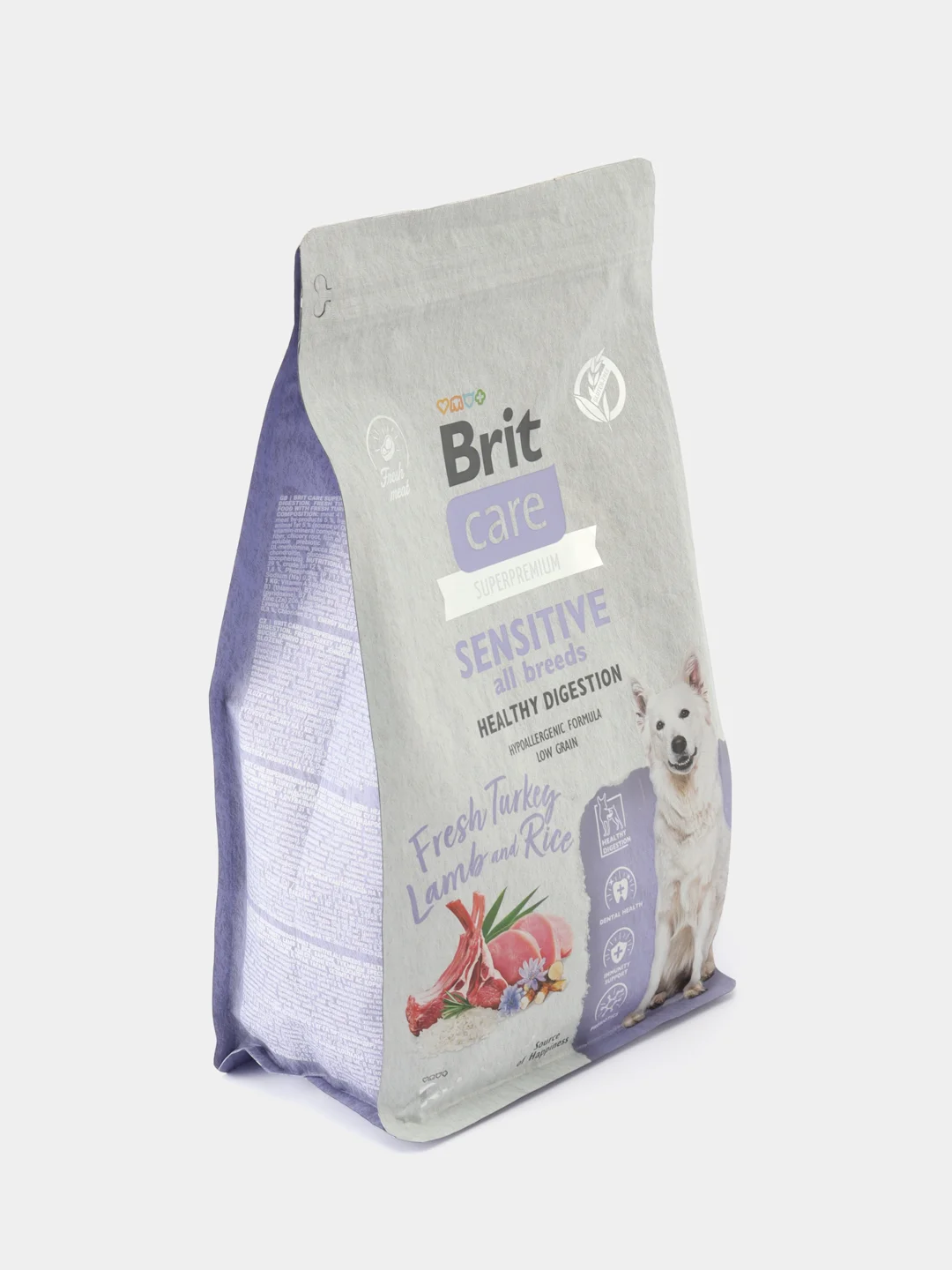 BRIT CARE, Сухой корм с инд и ягн. "Dog Adult Sensitive Healthy Digestion", 1.5 кг