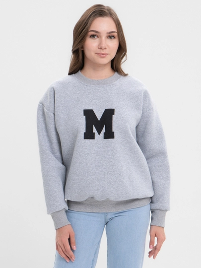 Женский свитшот с начесом, oversize
