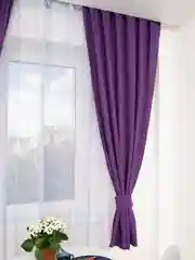 Фиолетовый шторы короткие комплект из габардина 190 х 145 см для кухни гостиной спальни балкона дома