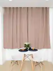 Бежевый шторы короткие комплект из габардина 190 х 145 см для кухни гостиной спальни балкона дома