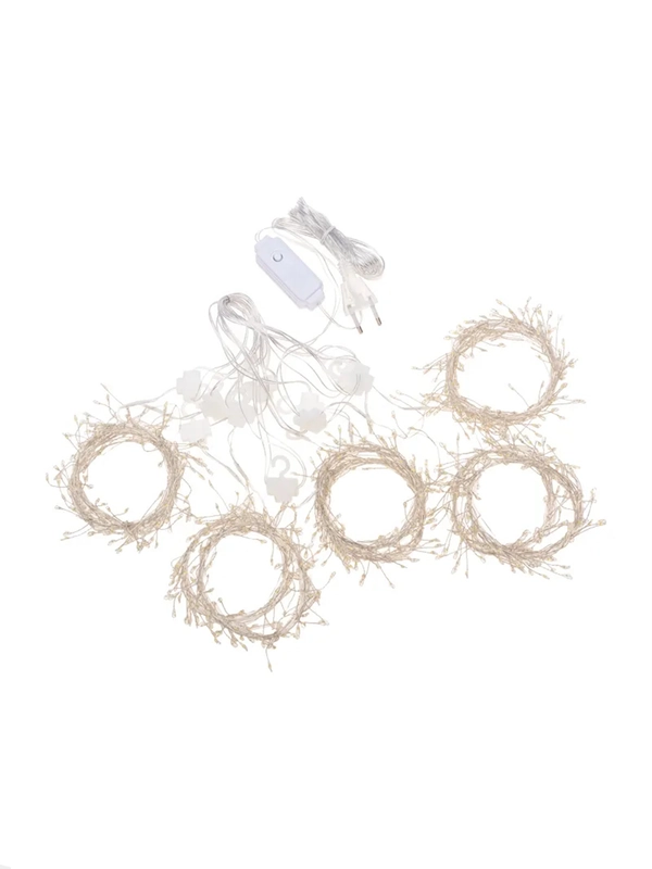Гирлянда занавес из росы Neon-Night Фейерверк, 3х2 м, 600 LED теплый белый, IP20, 230В
