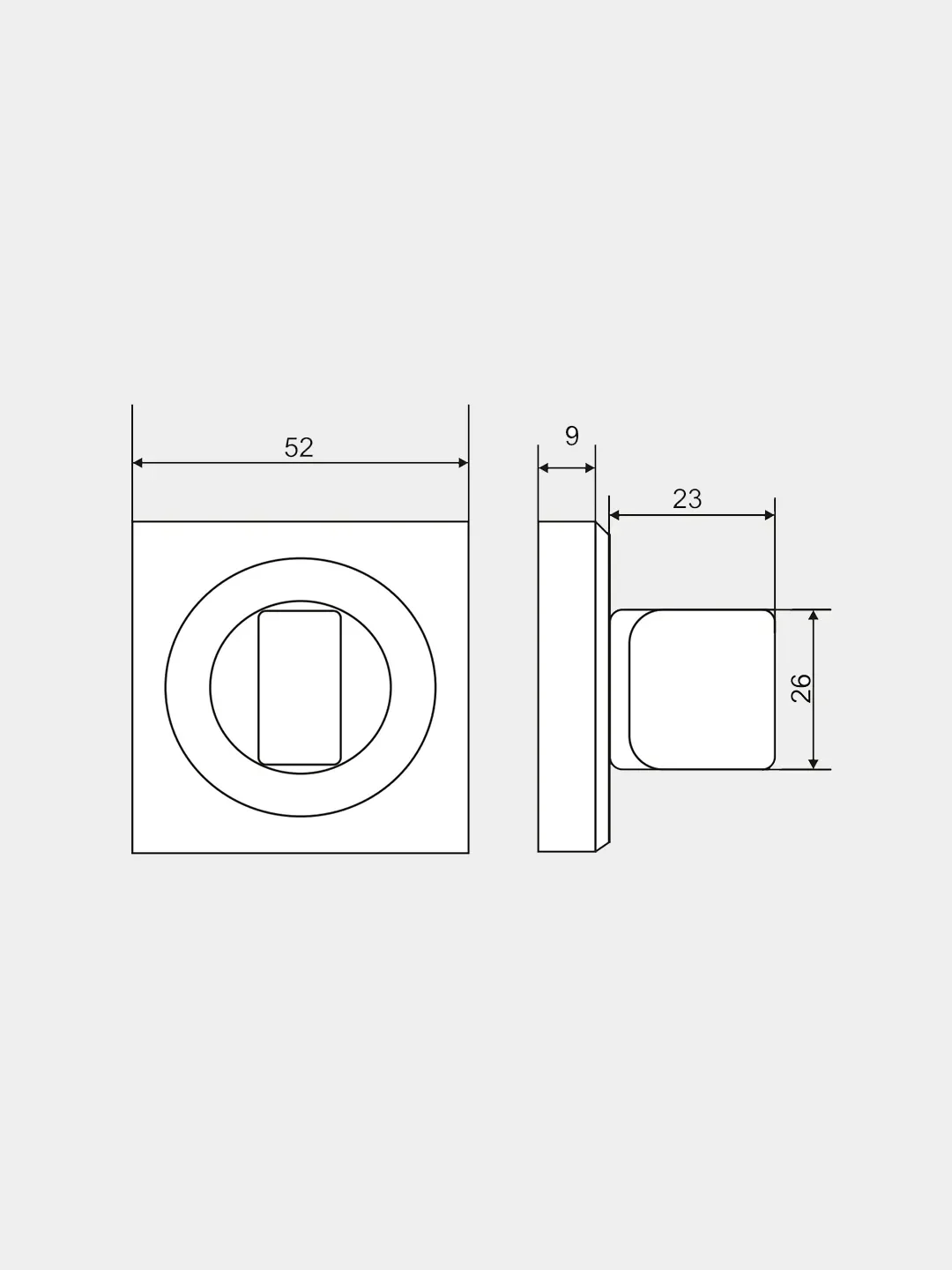 Ручка дверная VETTORE R06.081 MBP с защелкой, фиксатором и задвижкой, черный матовый