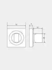 Ручка дверная VETTORE R06.081 MBP с защелкой, фиксатором и задвижкой, черный матовый