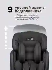 Черный автокресло детское Farfello CS-003 YB702A, группа I/II/III, 9-36 кг