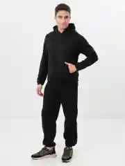 Черный спортивный костюм мужской теплый с начесом Костюм спортивный ,штаны и худи с капюшоном