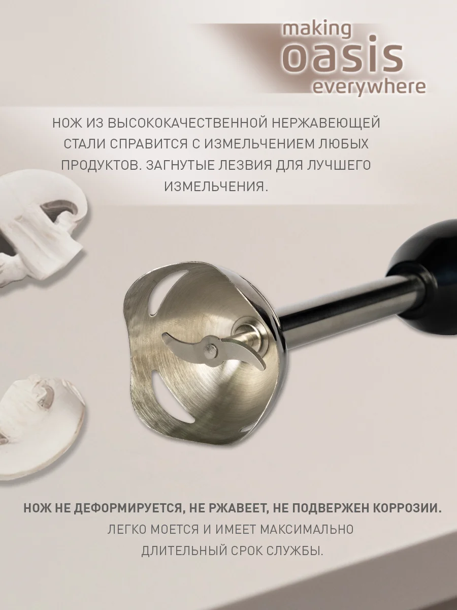 Черный погружной блендер making Oasis everywhere BL-85B