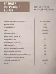 Черный погружной блендер making Oasis everywhere BL-85B