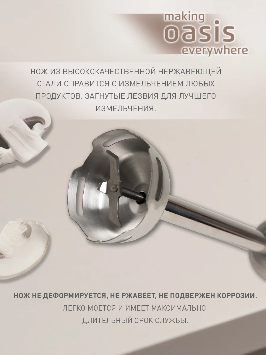 Черный погружной блендер making Oasis everywhere BL-100B