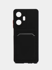 Силиконовый чехол для Realme C55 (Реалми С55), с карманом для карт
