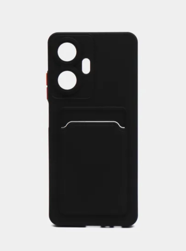 Силиконовый чехол для Realme C55 (Реалми С55), с карманом для карт