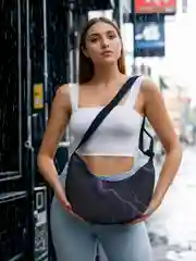 Фиолетовый сумка хобо женская через плечо