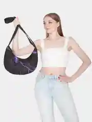 Фиолетовый сумка хобо женская через плечо