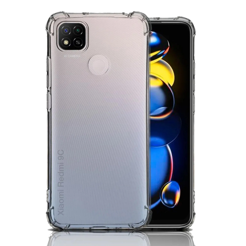 Чехол для Xiaomi Redmi 9C, Redmi 10A, с усиленными углами, силиконовый, прозрачный