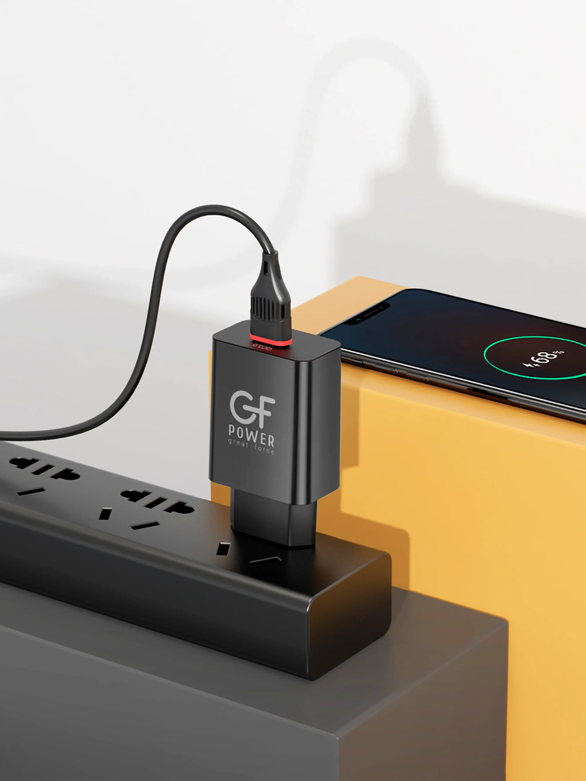 Сетевое зарядное устройство GFPower GF21, USB, QC3.0, 18Вт, чёрный