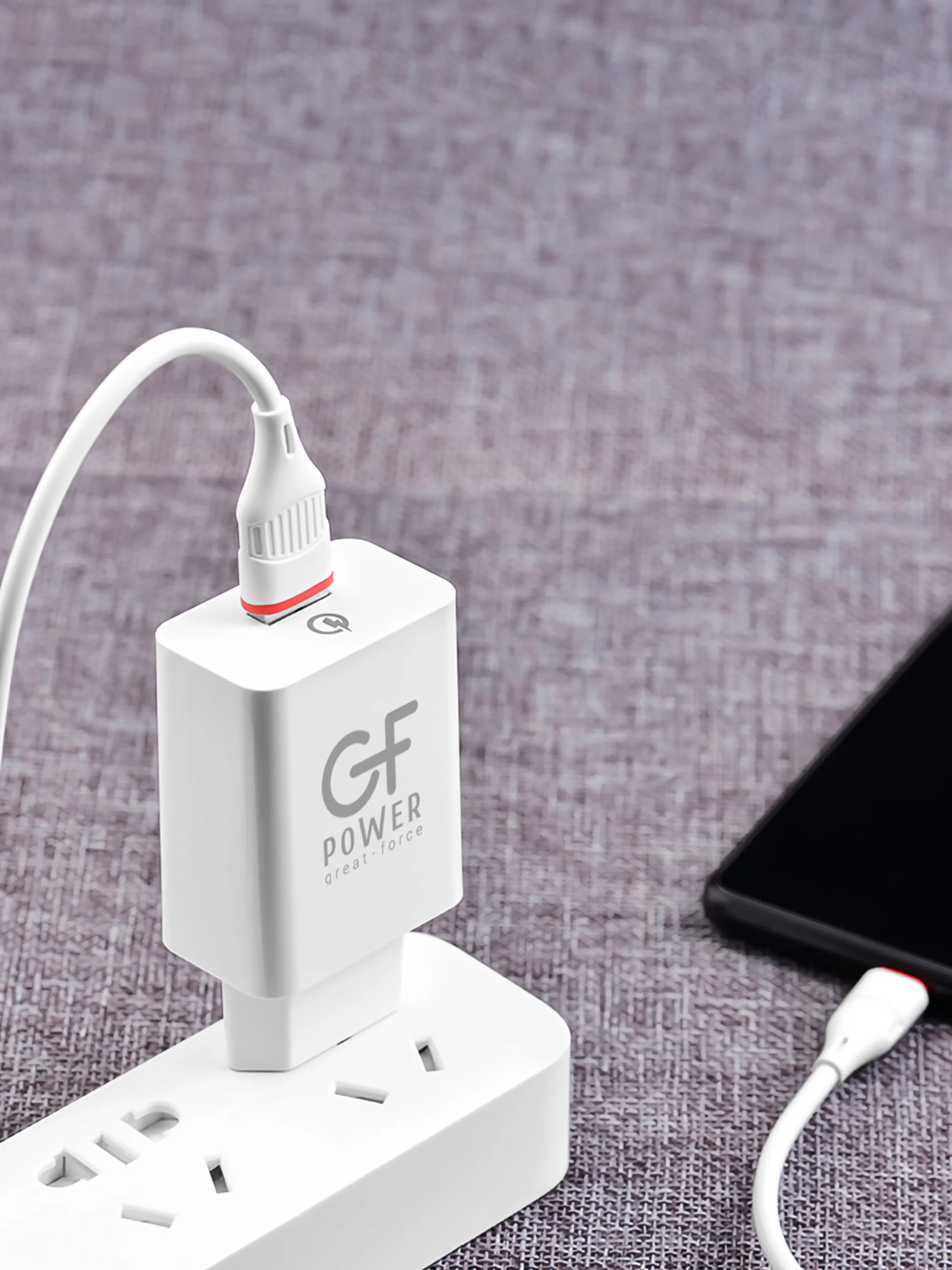 Сетевое зарядное устройство GFPower GF21, USB, QC3.0, 18Вт, белый