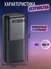 Внешний аккумулятор 20000mah, 22,5W, Повербанк, Powerbank Remax, портативная зарядка