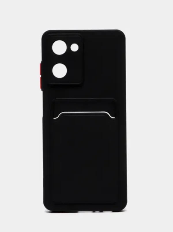 Силиконовый чехол для Realme 10 4G (Реалми 10 4 Джи), с карманом для карт