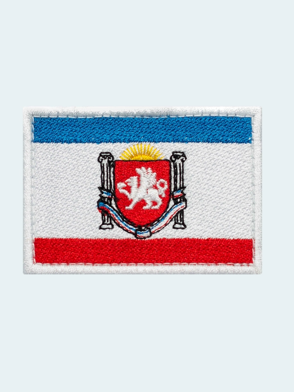 Нашивка шеврон на одежду флаг Крыма, на липучке