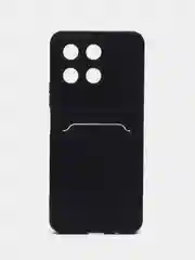 Чехол для Honor X8a (Хонор Х8а, Икс 8А), с карманом для карт, черный