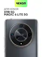 Чехол для Honor X9b 5G/ Magic 6 Lite 5G/ X8b/ X7b силиконовый BROSCORP матовый/ прозрачный