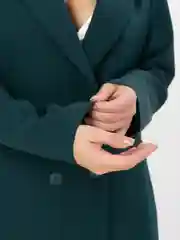 Зелёный хаки костюм женский брючный