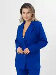 Синий костюм женский брючный