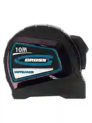 Рулетка строительная 10 м х 25 мм, двусторонний зацеп, GROSS, 31126
