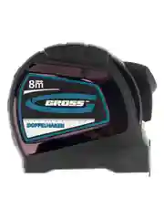 Рулетка строительная 8 м х 25 мм, двусторонний зацеп, GROSS, 31125