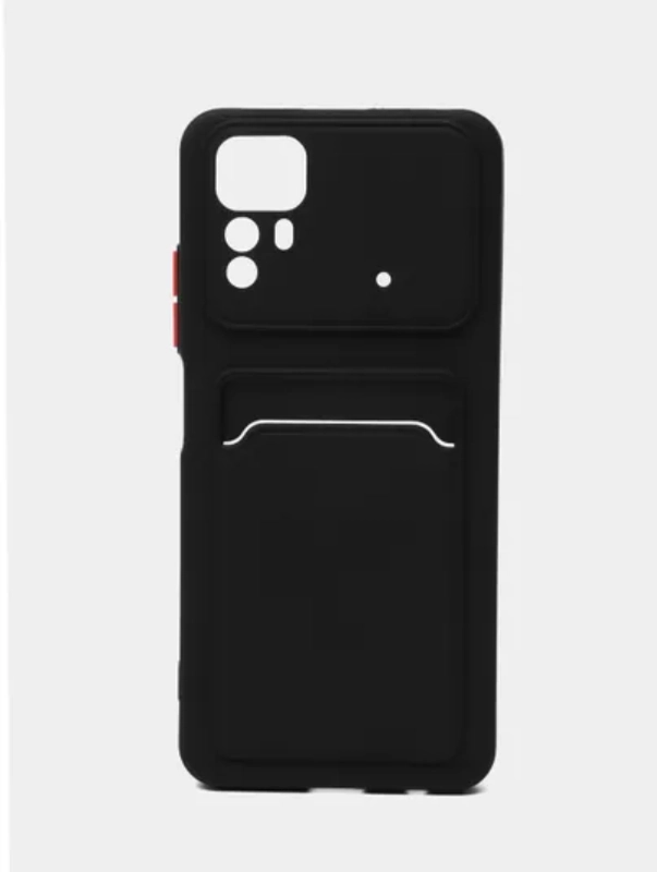 Чехол для Xiaomi Redmi Note 12S (Сяоми Редми Нот 12С), с карманом для карт, прозрачный