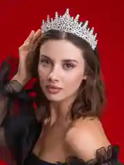Серебряный свадебная диадема, корона на голову