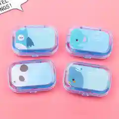 Желтый контейнер для контактных линз с зеркалом