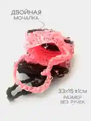 Черный мочалка массажная, для бани и душа, ручная вязка