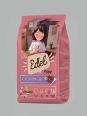 Полнорационный сухой корм для щенков EDEL, с телятиной, 10 кг