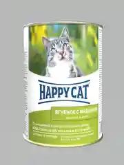 Консервы Happy Cat для кошек Ягненок с Индейкой, 12 штук по 400 г