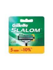 Сменные Кассеты Для Мужской Бритвы Gillette Slalom, с 2 лезвиями, с точным триммером, 5 шт