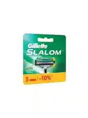 Сменные Кассеты Для Мужской Бритвы Gillette Slalom, с 2 лезвиями, с точным триммером, 5 шт