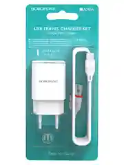 Сетевое зарядное устройство Borofone с кабелем Type-C, Micro-USB, Lightning iPhone