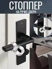 Стоппер на ручку двери - ограничитель, отбойник, защита стен от удара